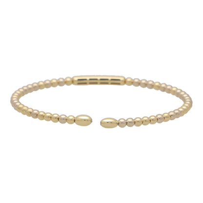 Contemporary Diamond Set Torque Bangle