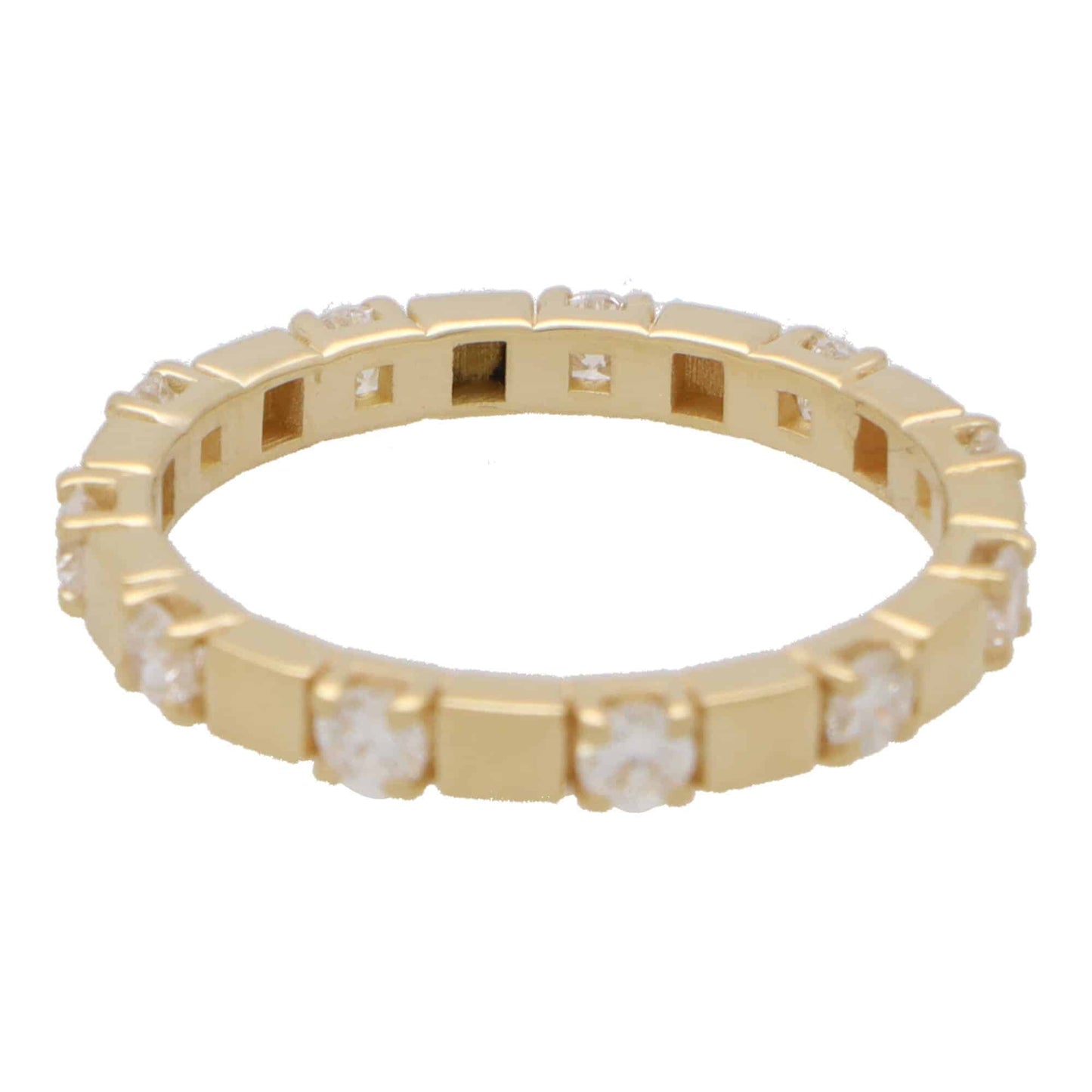 Diamond Full Eternity Band Ring in Yellow Gold