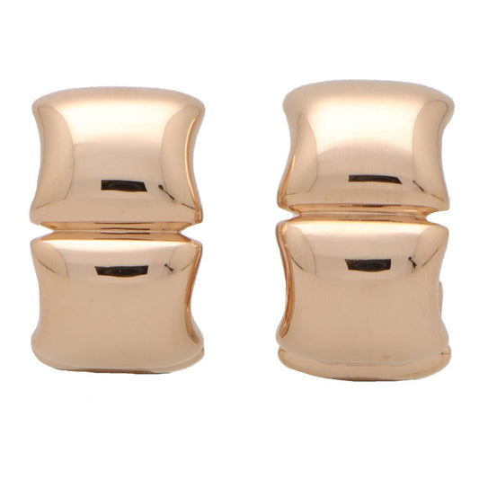 Contemporary Italian 18ct Rose Gold Chunky Hoop Earrings