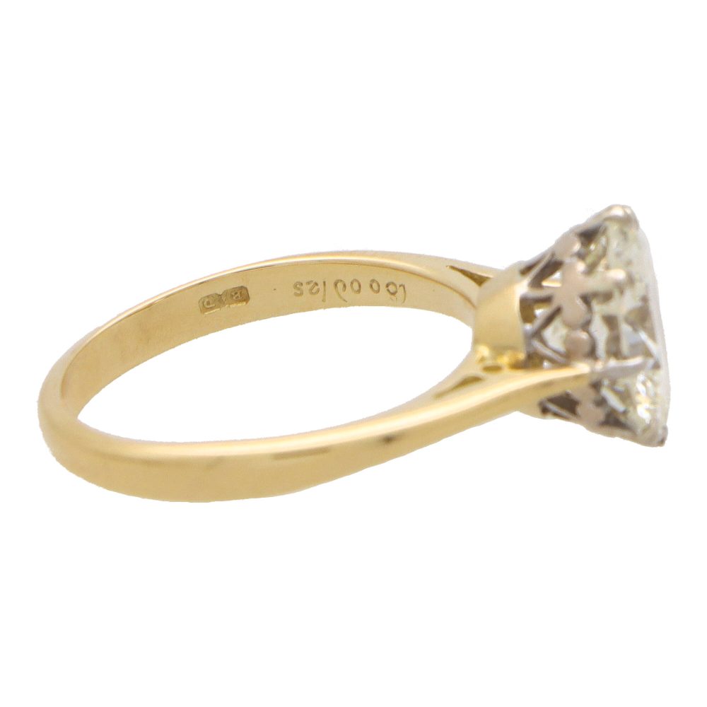 Boodles GIA Certified 3.18ct Vintage Diamond Solitaire Ring