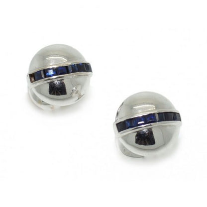 Sapphire 18ct White Gold Cufflinks