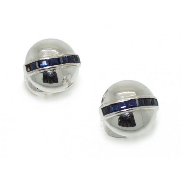 Sapphire 18ct White Gold Cufflinks