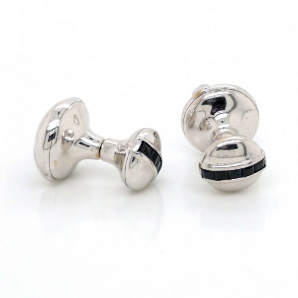 Sapphire 18ct White Gold Cufflinks