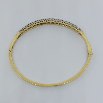 Antique Style Diamond and Sapphire Bangle Bracelet