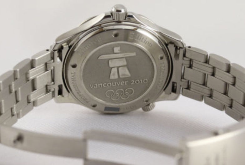 Omega Seamaster, Olympic Limited Edition. Box & Papers red dial watch Vancouver red