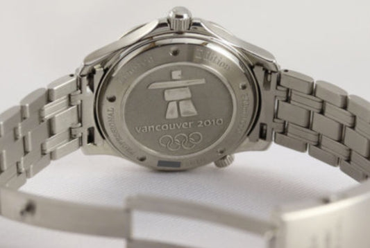 Omega Seamaster, Olympic Limited Edition. Box & Papers red dial watch Vancouver red