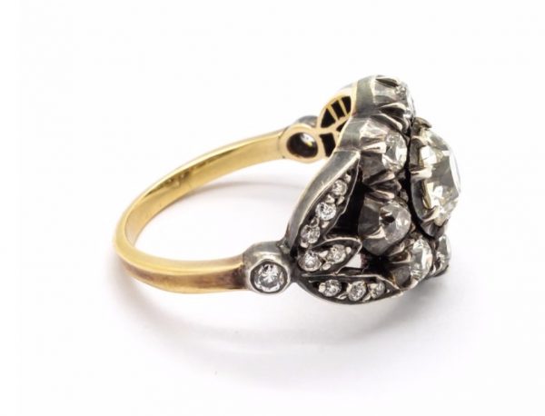 Vintage Old European Cut Diamond Cluster Ring