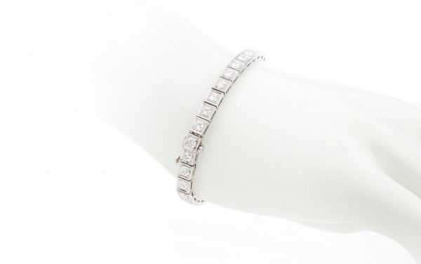Vintage Cartier Diamond Bracelet Platinum, Circa 1950's Tennis Line