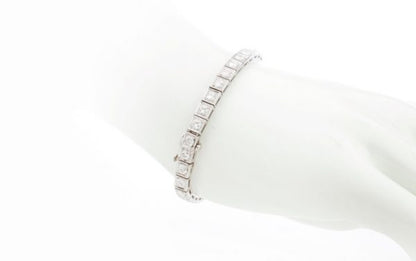 Vintage Cartier Diamond Bracelet Platinum, Circa 1950's Tennis Line