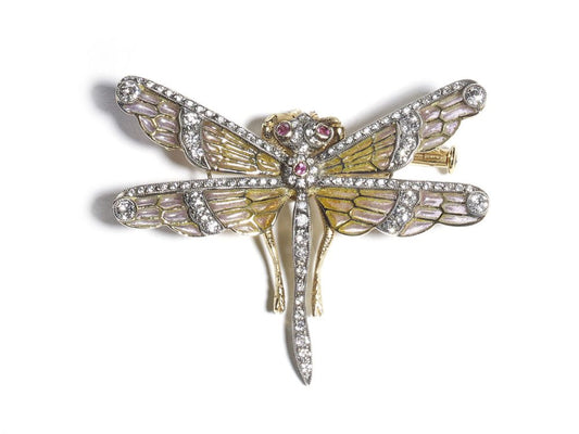 Enamel Dragonfly Brooch