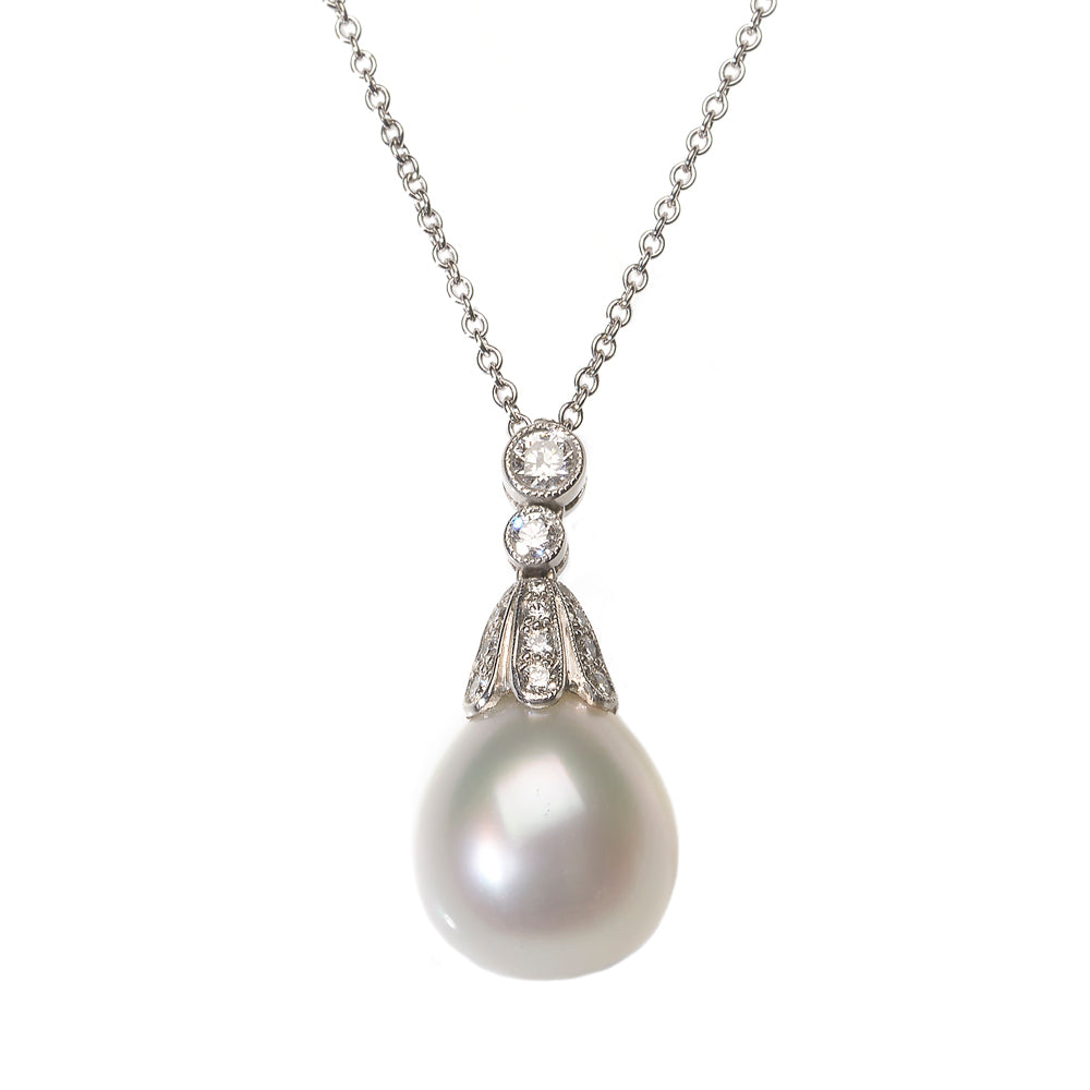 South Sea Pearl and Diamond Pendant