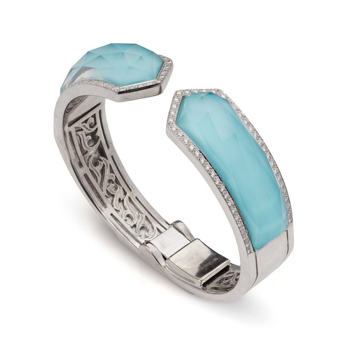 Stephen Webster Crystal Haze Quartz and Diamond Bangle Bracelet