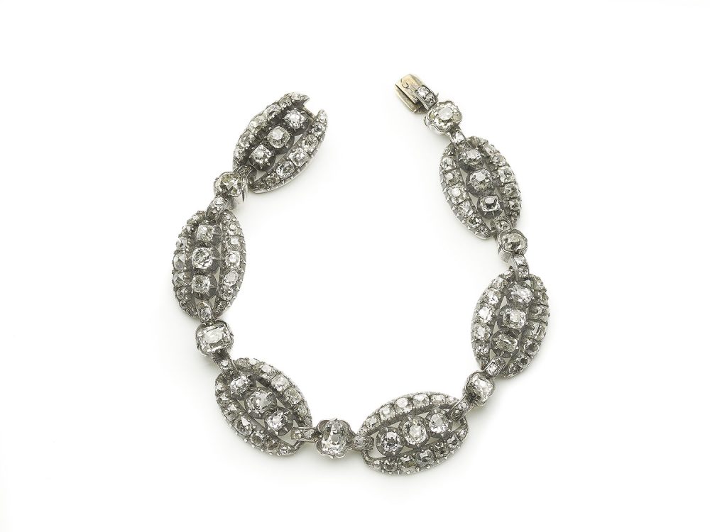 Antique Victorian Old Cut Diamond Bracelet, 9 carats