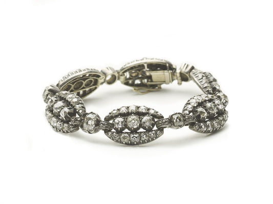 Antique Victorian Old Cut Diamond Bracelet, 9 carats