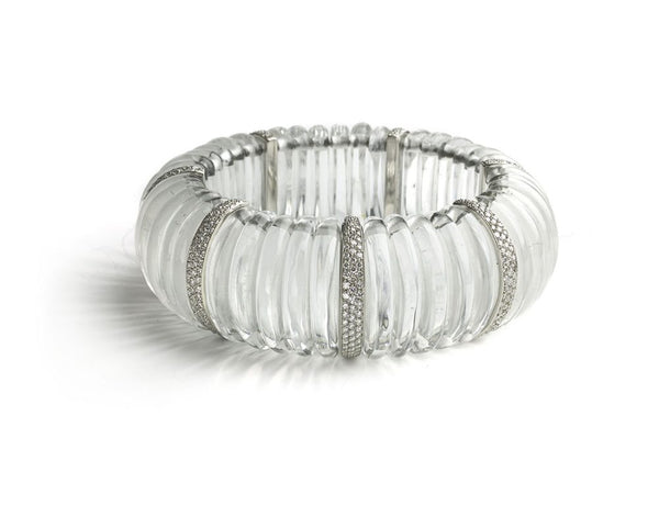 Rock Crystal And Diamond Bracelet