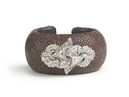 Ray Bangle with Diamond Double Clip Brooch