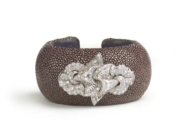 Ray Bangle with Diamond Double Clip Brooch