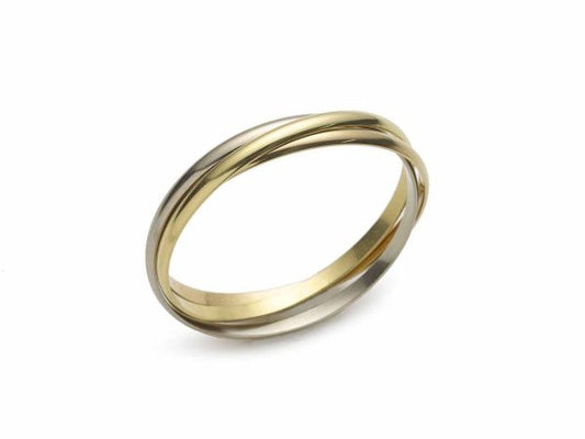 Cartier three colour bangle Russian 18ct