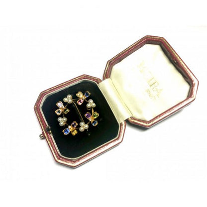 TIFFANY & CO GEM SET PEARL PENDANT BROOCH