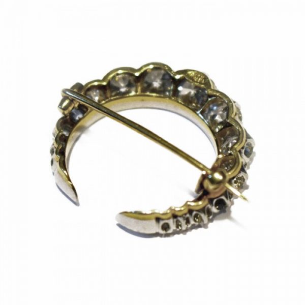 Tiffany Diamond Crescent Platinum Brooch, Circa 1900