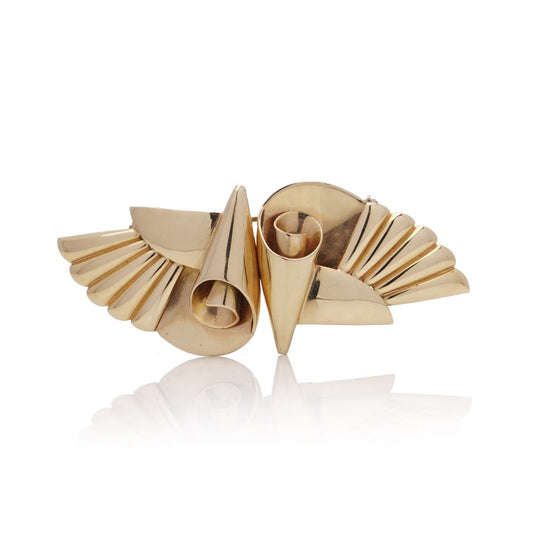 Tiffany & Co. Retro 14 Carat Yellow Gold Brooch