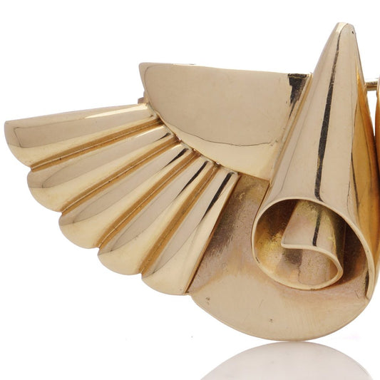 Tiffany & Co. Retro 14 Carat Yellow Gold Brooch