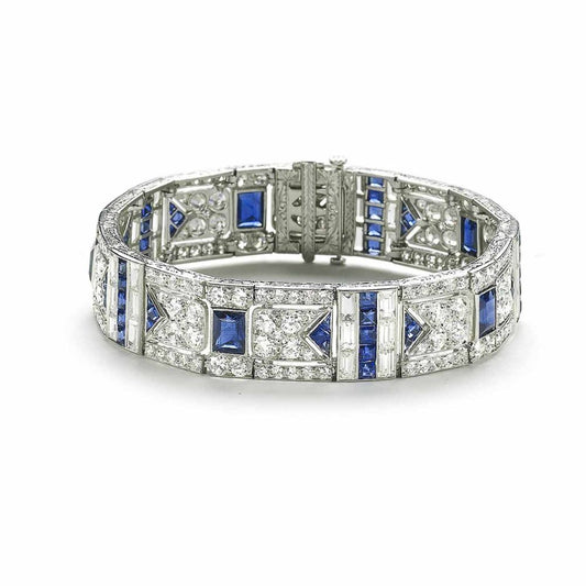 Art Deco Sapphire and Diamond Bracelet, Black Starr and Frost