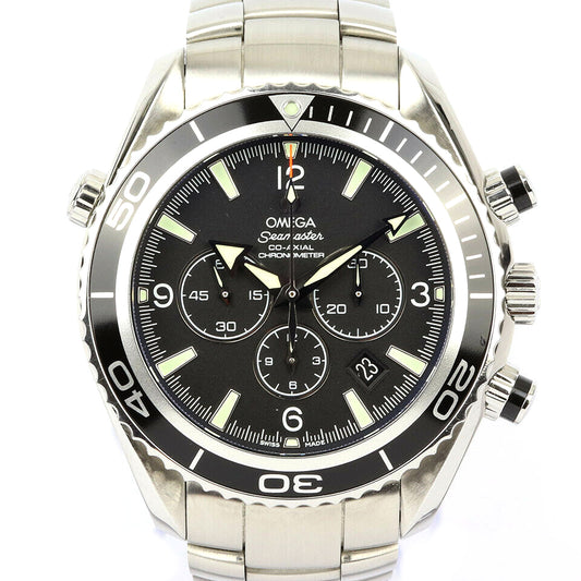 Gentlemen's Omega Seamaster Planet Ocean Chronograph, Ref. 2210.50.00 With Papers, automatic movement, stainless steel case and bracelet
