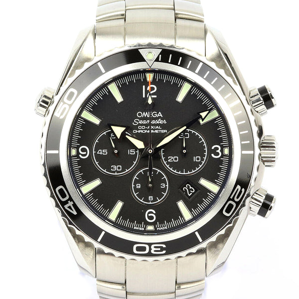 Gentlemen's Omega Seamaster Planet Ocean Chronograph, Ref. 2210.50.00 With Papers, automatic movement, stainless steel case and bracelet