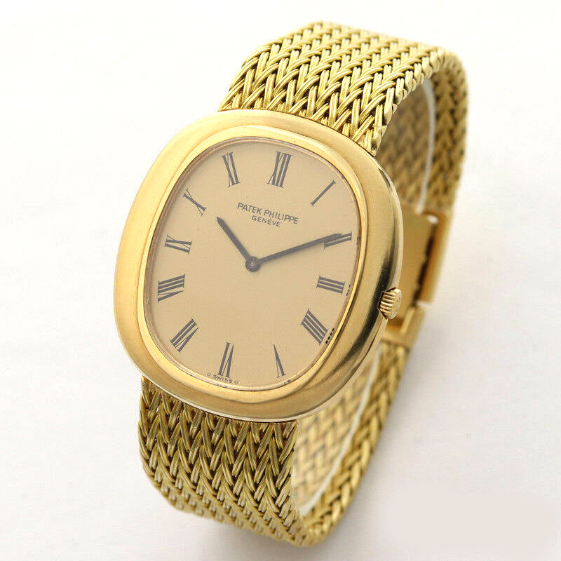 Patek Philippe Golden Ellipse Automatic 18K Yellow Gold Box & Extract