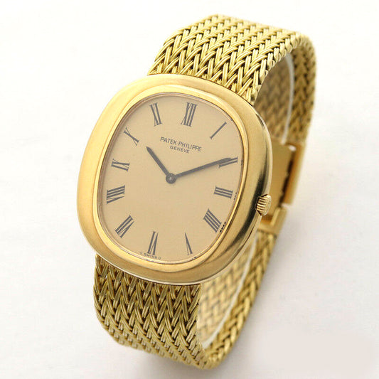 Patek Philippe Golden Ellipse Automatic 18K Yellow Gold Box & Extract