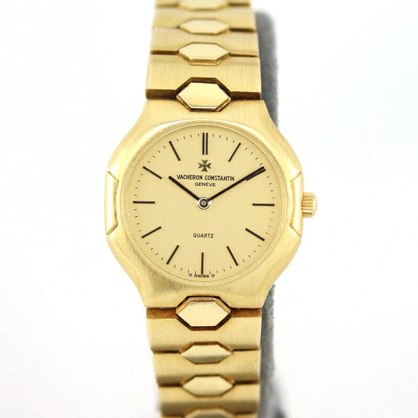 Ladies' Vacheron Constantin 333, 18ct Yellow Gold Quartz Wrist Watch, on an 18ct yellow gold bracelet with a double fold concealed clasp