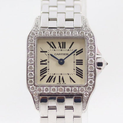 Cartier Ladies Santos Demoiselle Diamond 18ct White Gold, 2018 Service