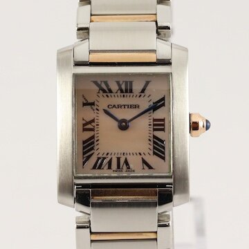 Cartier Tank Francaise Ladies Steel and Pink Gold,Mother of Pearl dial
