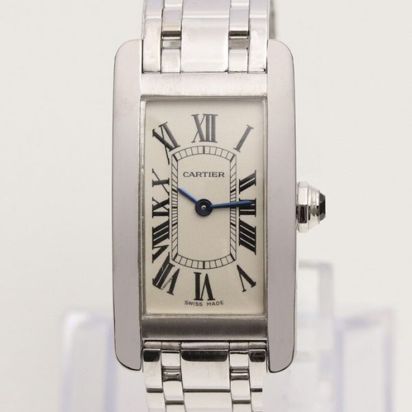 Cartier Tank Americaine Ladies 18ct White Gold Watch, With Cartier Box