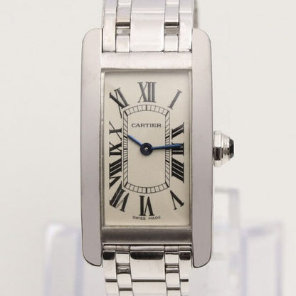 Cartier Tank Americaine Ladies 18ct White Gold Watch, With Cartier Box