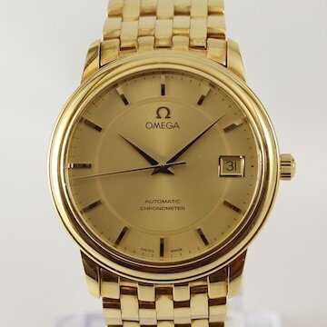 Omega 18ct Yellow Gold 35mm Automatic Chronometer, Boxed
