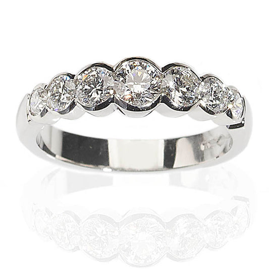Tapering Seven Stone 1ct Diamond Ring