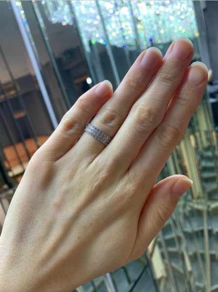 Three Row Pavé Diamond Half Eternity Ring, 0.23cts, 18ct White Gold