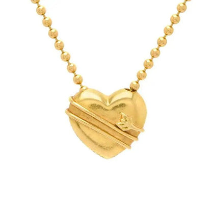 Tiffany and Co Gold Heart Pendant and Chain