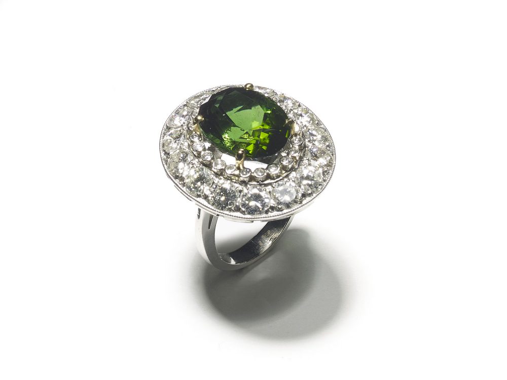 Tourmaline & Diamond Ring