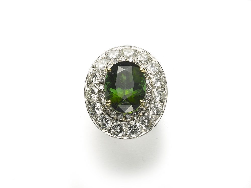 Tourmaline & Diamond Ring