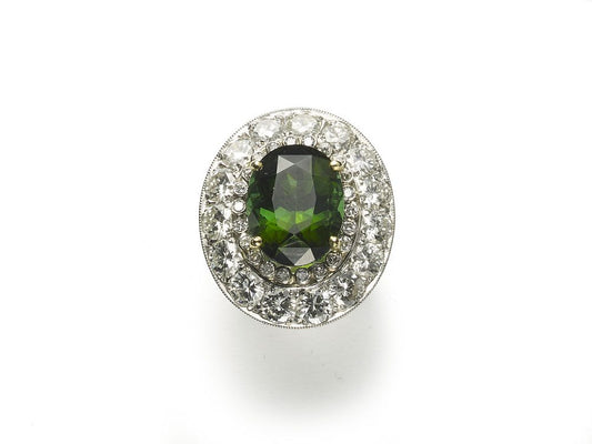 Tourmaline & Diamond Ring