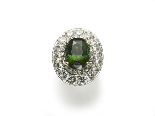 Tourmaline & Diamond Ring