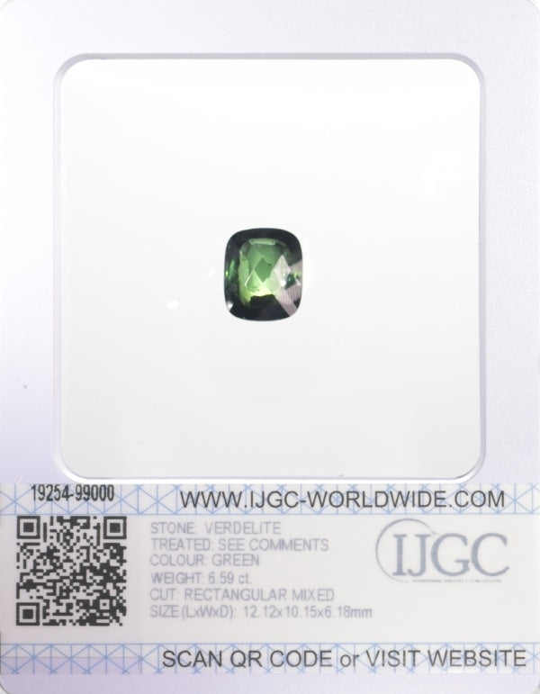 Vintage Green Tourmaline and Diamond Cluster Ring