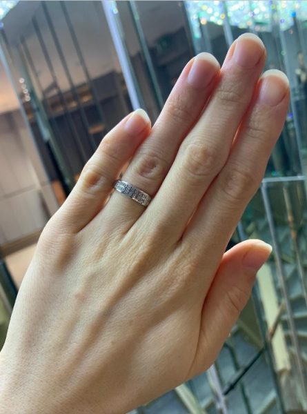 Two Row Diamond Half Eternity Band Ring, 0.23cts, 18ct White Gold