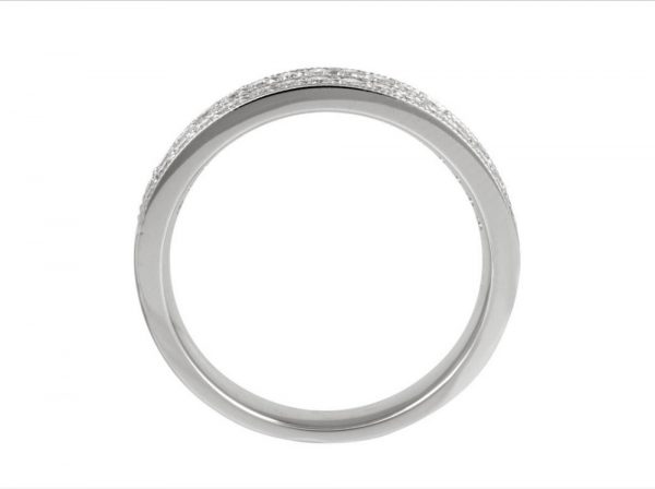 Two Row Diamond Half Eternity Wedding Ring, 0.43cts