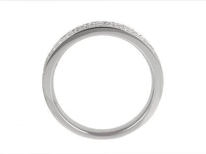 Two Row Diamond Half Eternity Wedding Ring, 0.43cts