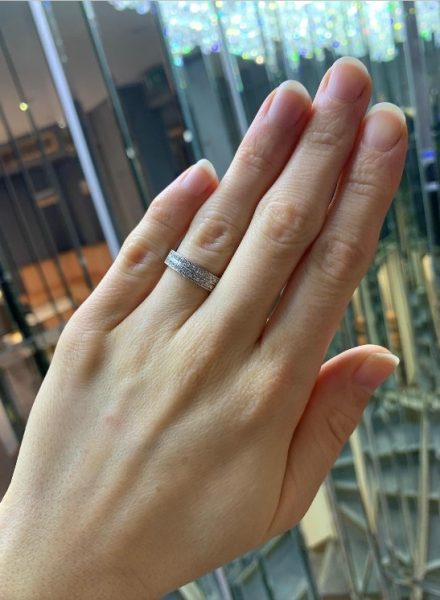 Two Row Diamond Half Eternity Wedding Ring, 0.43cts