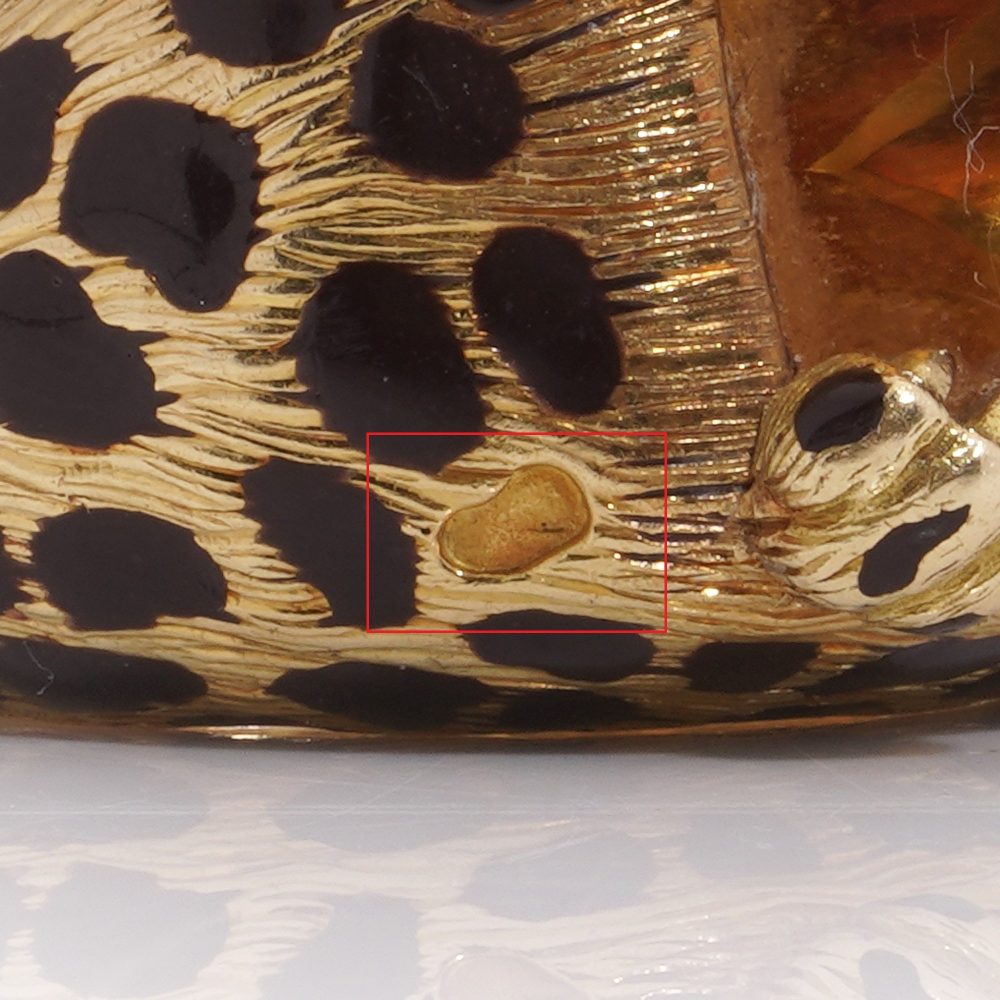 Dior Citrine And Enamel Leopard Design Dome Cocktail Ring In 18 Carat Gold